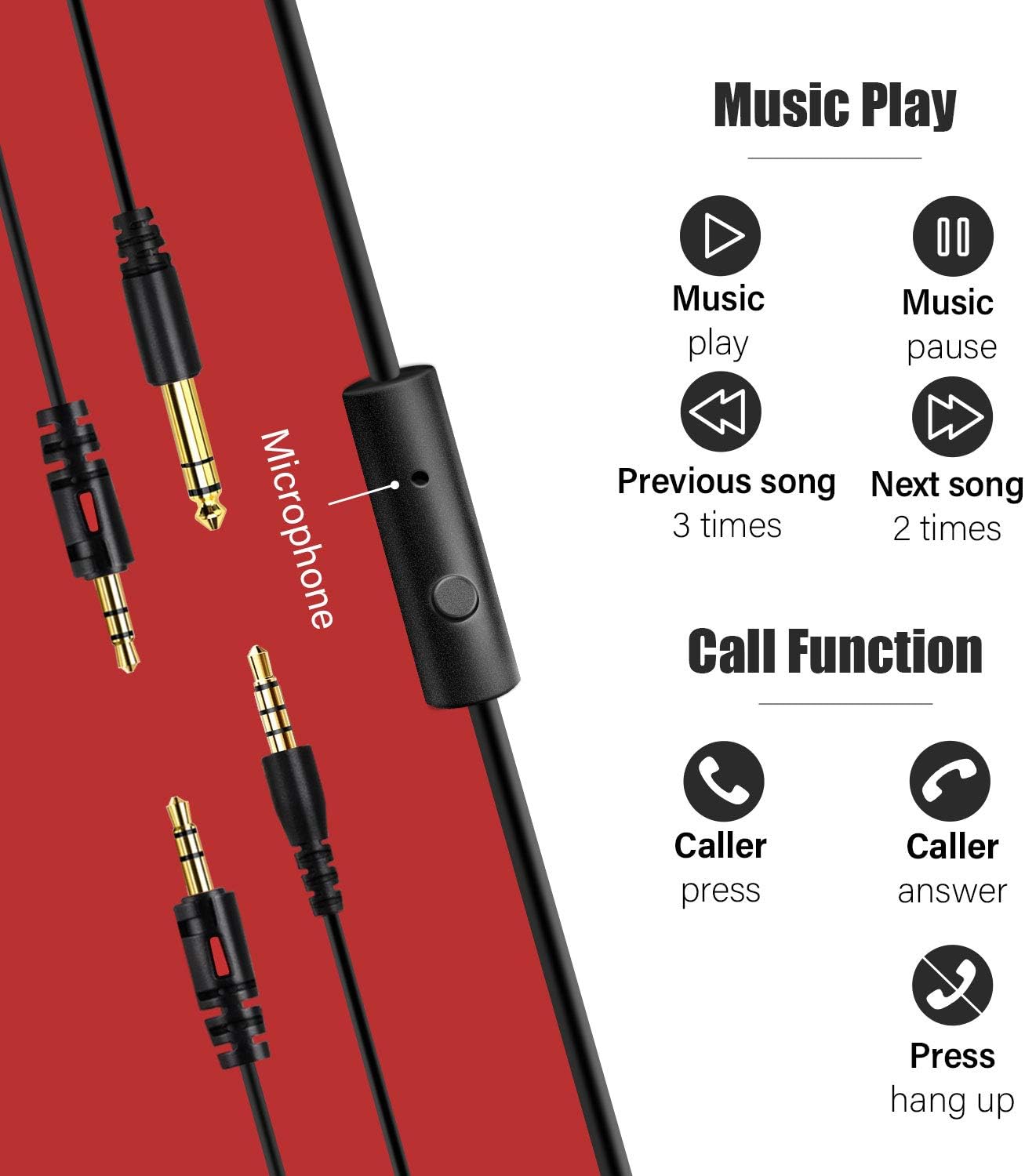 OneOdio Over Ear Wired Headphones - Studio Headphones with 50mm Driver, Noise Isolation Earcup, 3.5mm 6.35mm Jack for Computer Laptop Guitar Amp Keyboard Podcast : Electronics