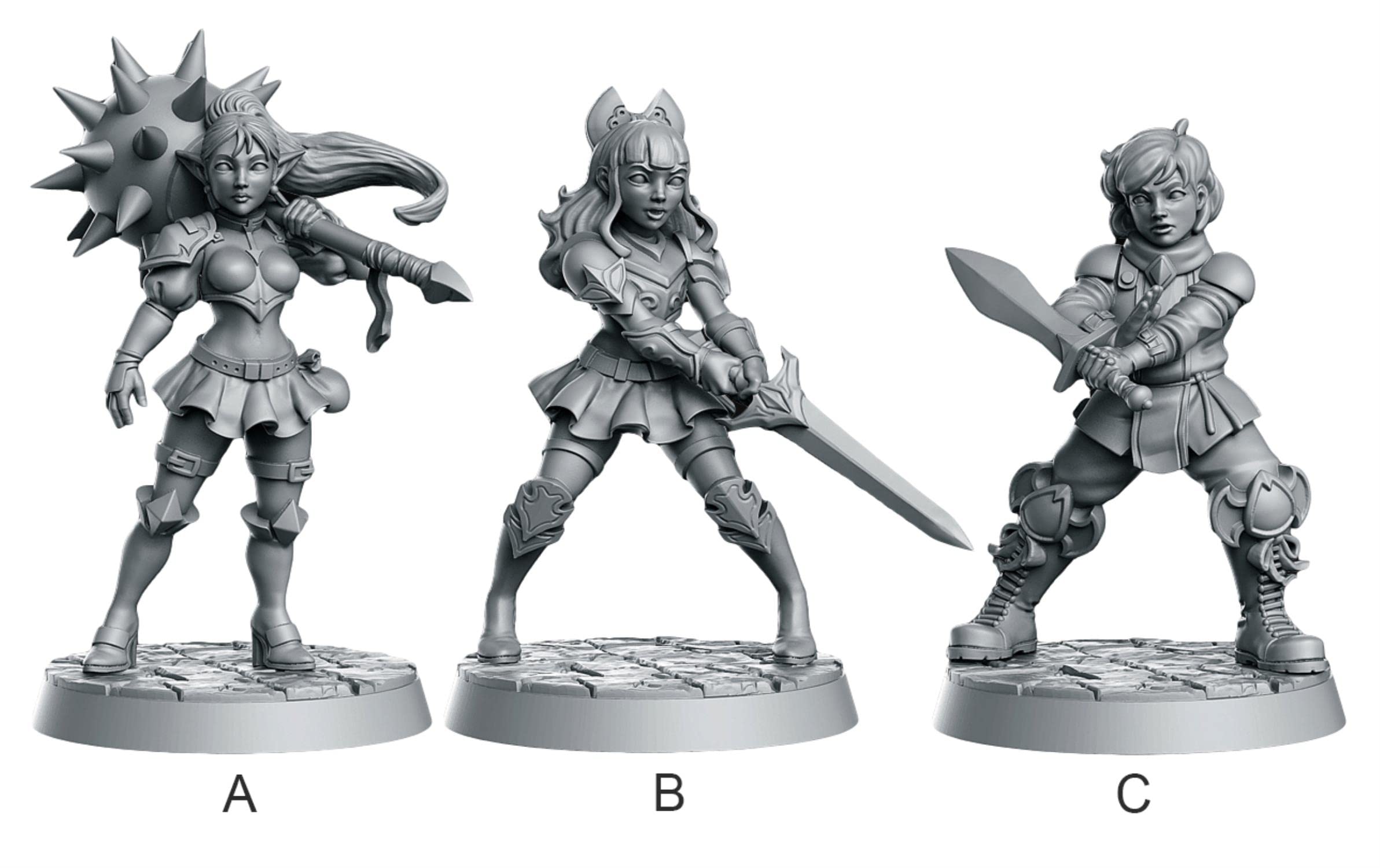 Figurine guerrier enfant en résine 56mm à peindre ZHANGJING 1/32