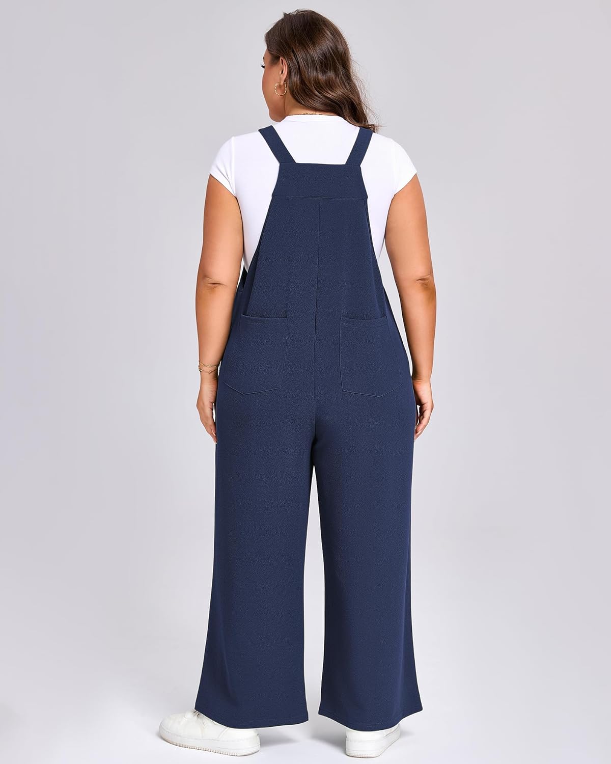 Moon Wood Plus Size Overalls for Women Loose Fit Adjustable Straps Jumpsuits with Pockets Bib Rompers Spring Summer - Image 6