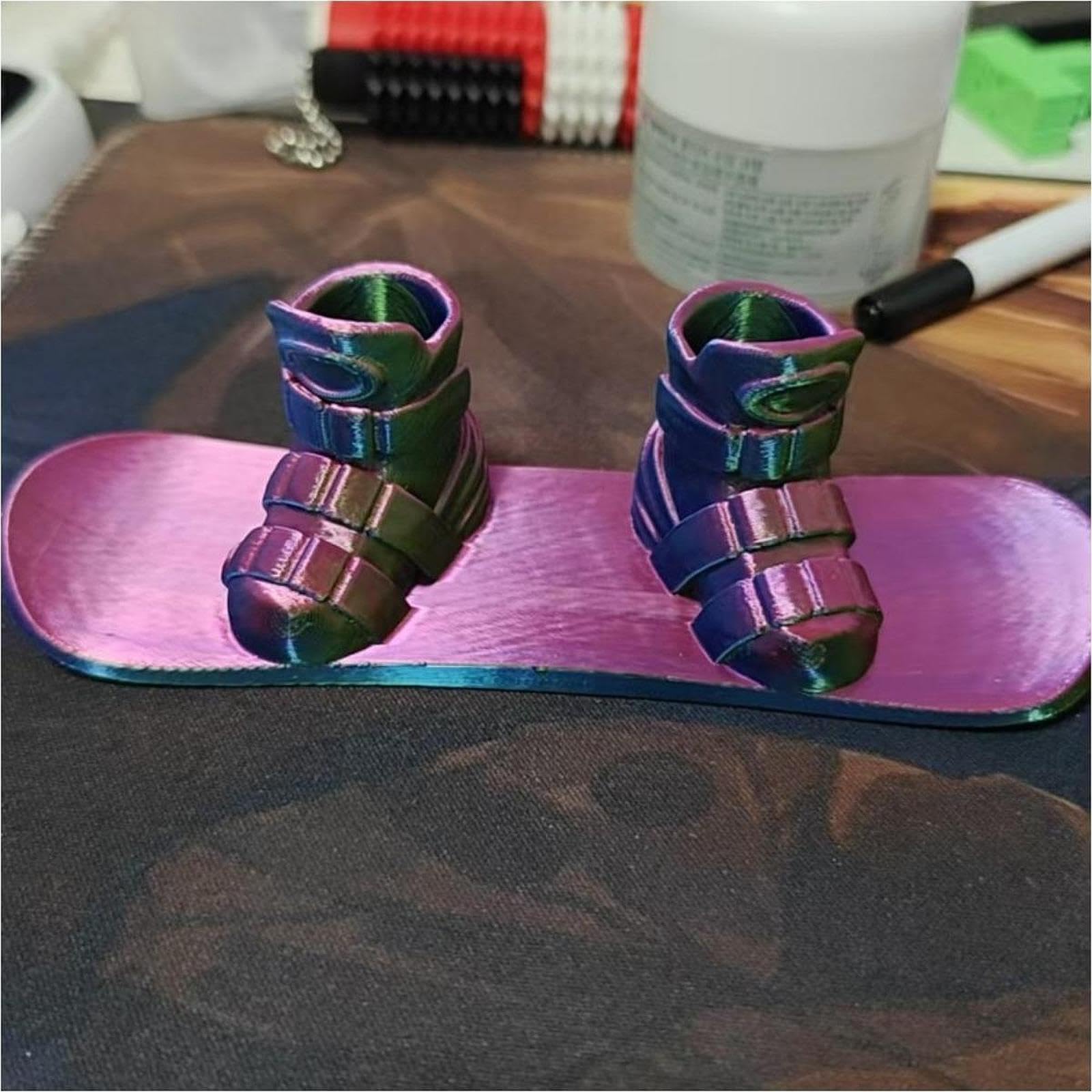 Mini Snowboard Novelty Fun for Adults Kids Skiing and Skateboard Enthusiasts Purple