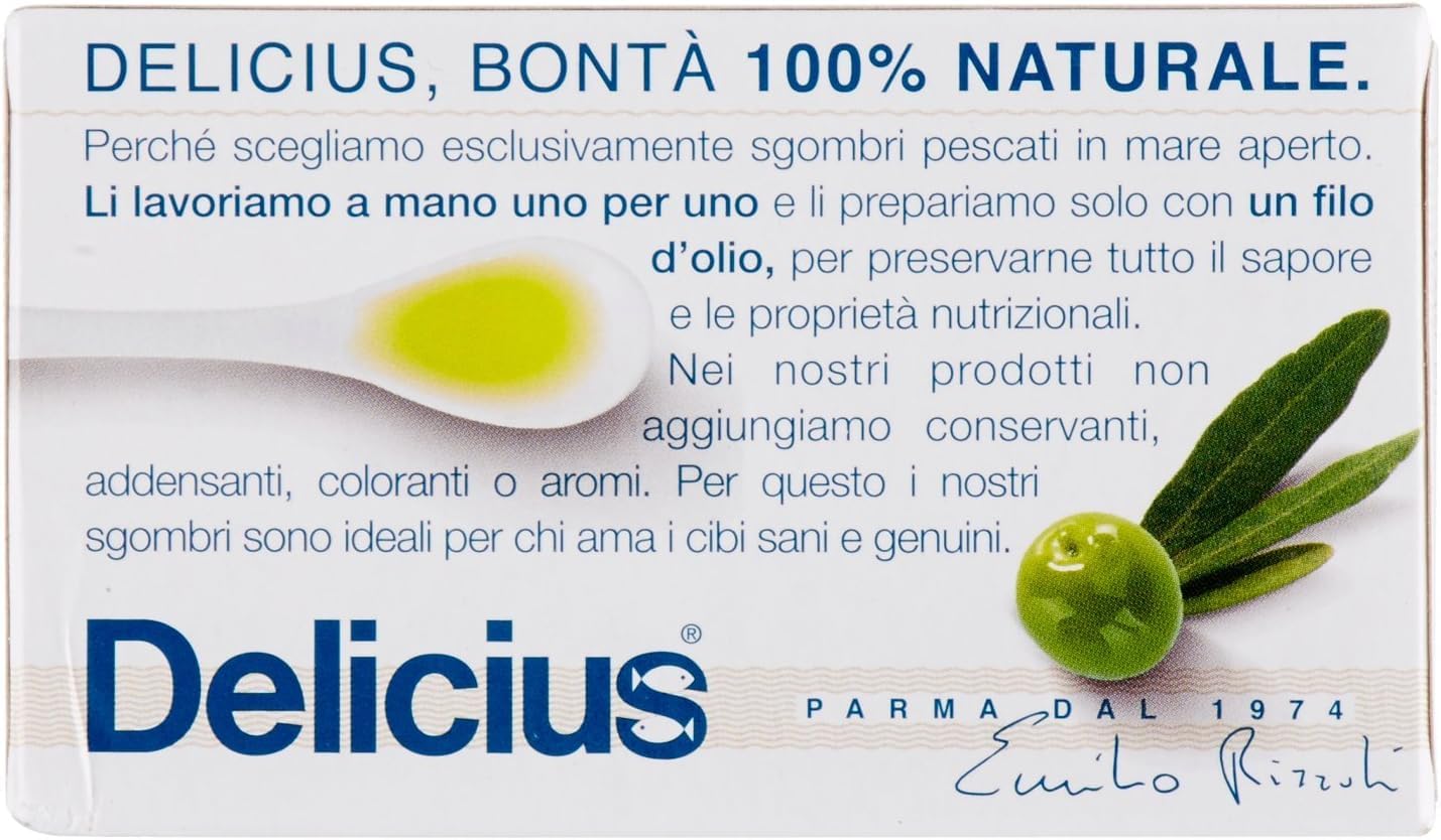 Italian Gourmet Bundle Makrelenfilets in Olivenöl 25x 125g + Italian Gourmet Polpa Gratis – Fischkonserven mit Filetti di Sgombro, Protein-Snack für Salat, Pasta, Antipasti & Vorrat 3,125kg