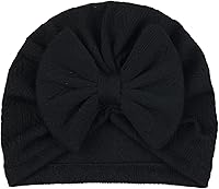 Vista 28 de Gorro de punto para bebé con lazos lindos turbante para envolver el sombrero (MZ6)
