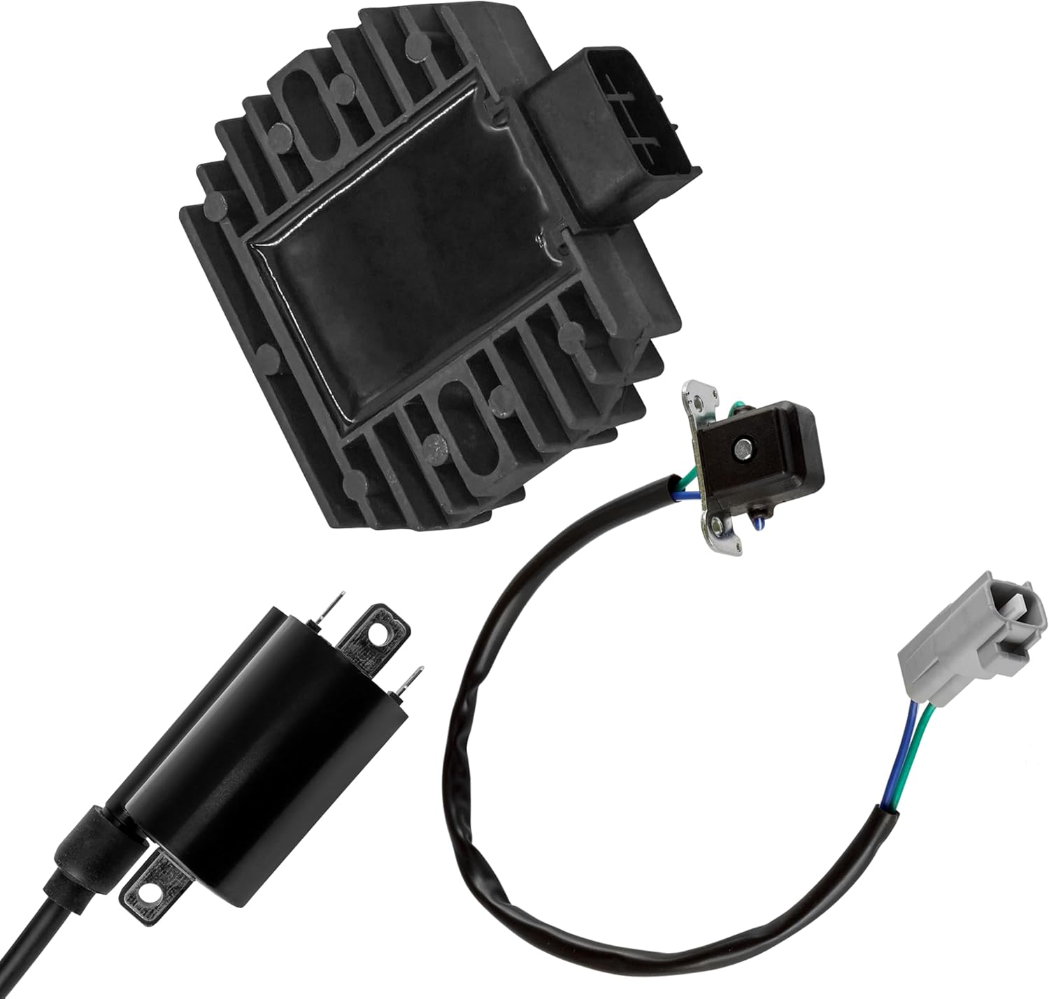 Caltric Regulator with Stator Pickup Ignition Coil Compatible with Kawasaki Mule 3000 KAF620 2001 2002 2003 2004 2005 2006 2007 2008