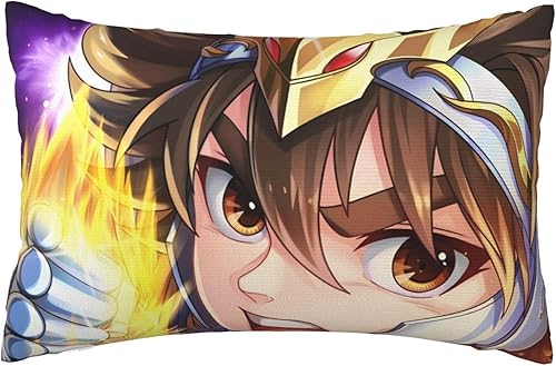 Saint Seiya - Fundas de almohada con patrón decorativo cuadrado para dormitorio, sofá, silla, talla única