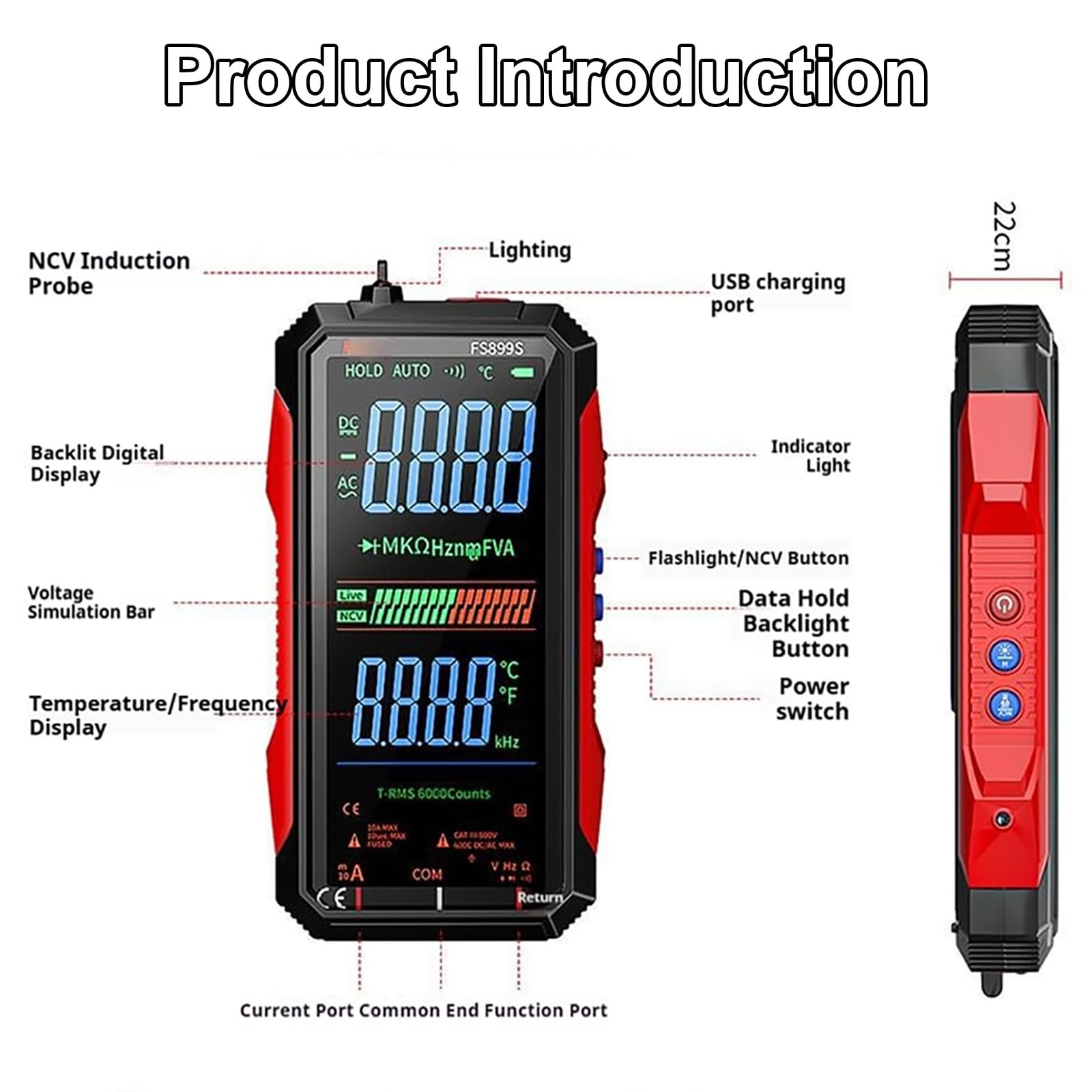 ZMI Digital Multimeter - 6000 Counts, Flashlight -7 ZMI Digital Multimeter - 6000 Counts, Flashlight -7