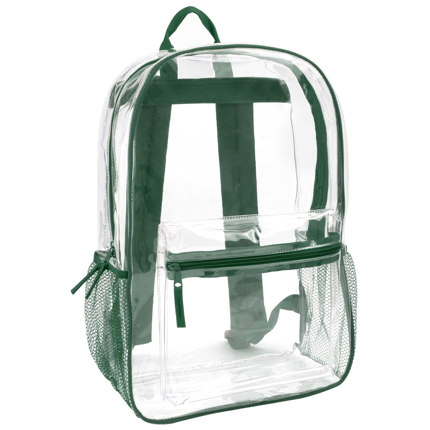 Trail maker Clear Backpack Heavy Duty with Padded Straps Side Pockets for Kids Boys Girls School Stadium Approved