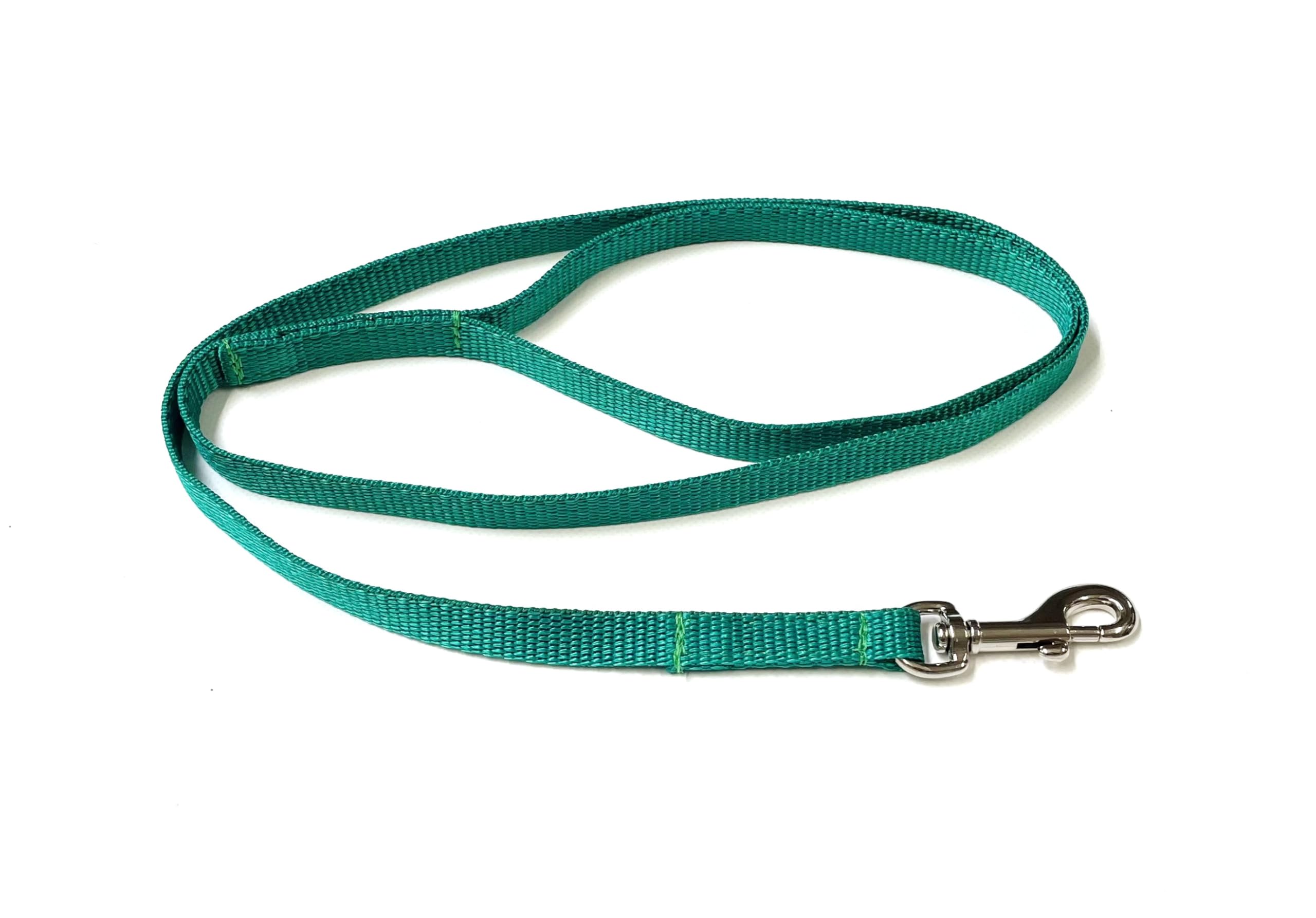 Dog Training Lead Small Dog Puppy Leash Tracking Recall Obedience Strong 13mm Webbing (Emerald Green, 45 Inches)