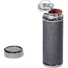 Authentic Yixing Clay Cup 11.8 Oz,Zisha Liner,Stainless Steel Filter,Health Teacup Black