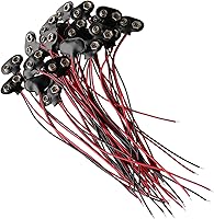 Vista 1 de Conector de clip de batería de 9 V, conectores de alambre con hebilla de batería, conexión de cable corto de 5.9 in de longitud