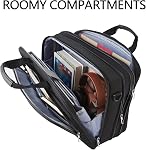VANKEAN Laptop Bag Laptop Briefcase Fits Up to 18 Inch Laptops XXL Water-Repellent Gaming Computer Bag Messenger Shoulder Bag for Men and Women Expandable Capacity for Travel/Business/School- Black