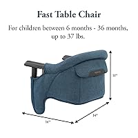 Vista 3 de Inglesina Silla de mesa rápida, mezcla azul pizarra, silla alta portátil para bebés, para bebés y niños pequeños de hasta 37 libras, se adapta a