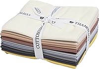 Vista 5 de Tejido de algodón Cottonvill, 20 unidades, acolchado y color liso, de unos 23cm aproximadamente