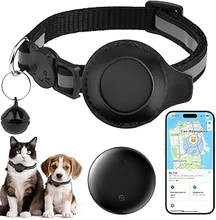 Mini traceur GPS intelligent pour chats et chiens, sans frais mensuels, compatible avec iOS/Android, dispositif de suivi réfléchissant réglable pour chat