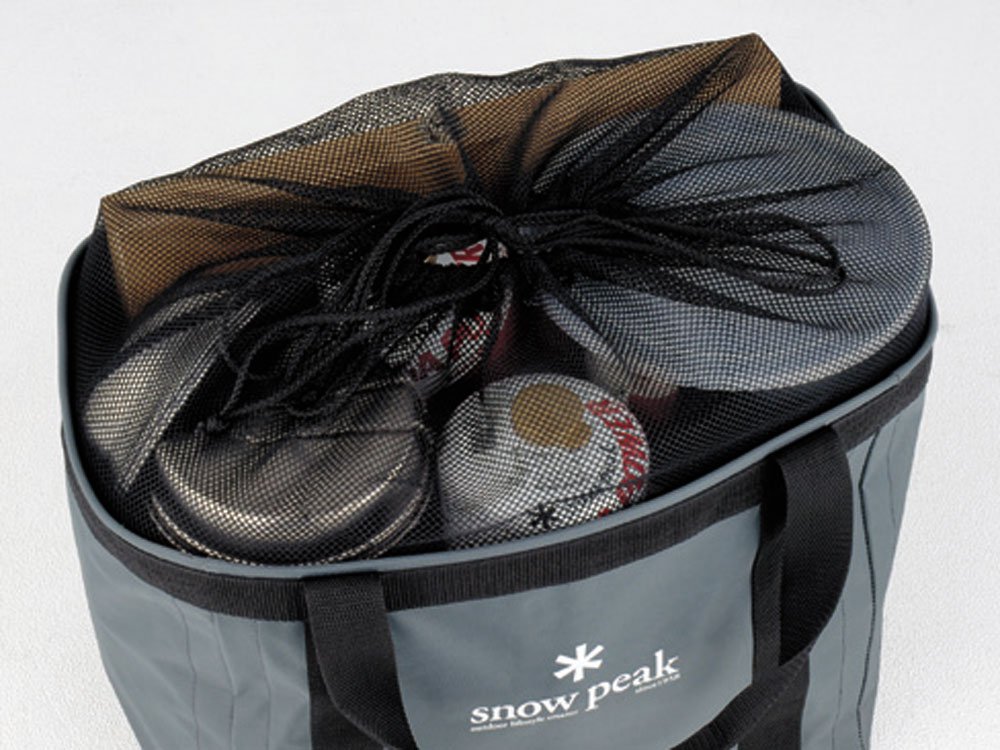 Snow Peak UG-080, Custodia Multiuso, in Nylon, Contenitore per Ingranaggi, Prodotto da Campeggio, progettata in Giappone, Garanzia a Vita Unisex-Adulto, Grigio, 31 x 27 x 38cm