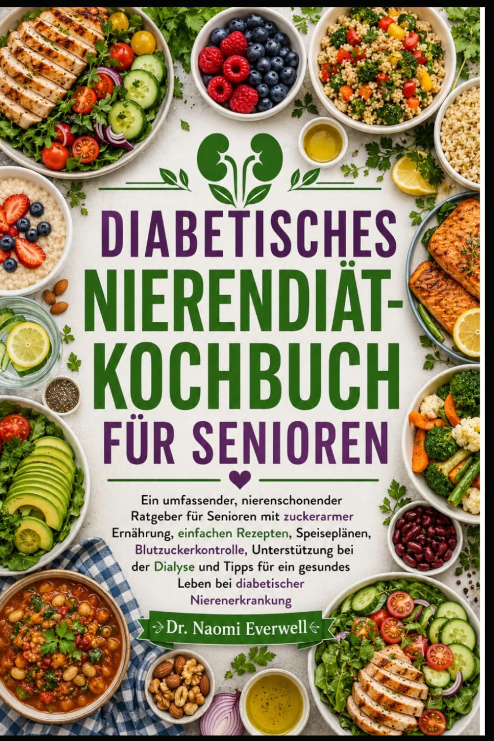 DIABETISCHES NIERENDIÄT-KOCHBUCH FÜR SENIOREN: Ein umfassender, nierenschonender Ratgeber für Senioren mit zuckerarmer Ernährung, einfachen Rezepten, ... und Tipps für ein gesundes Leben bei dia