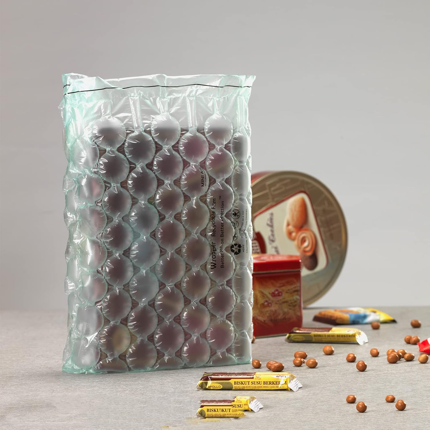 MINI AIR EASI EA2/EA2S Bubble Wrap for Packing, Bubble Cushioning Wrap, Air Cushion for Moving & Shipping, 16''H x 12’W’x 918 Feet Per Roll, 2 Roll