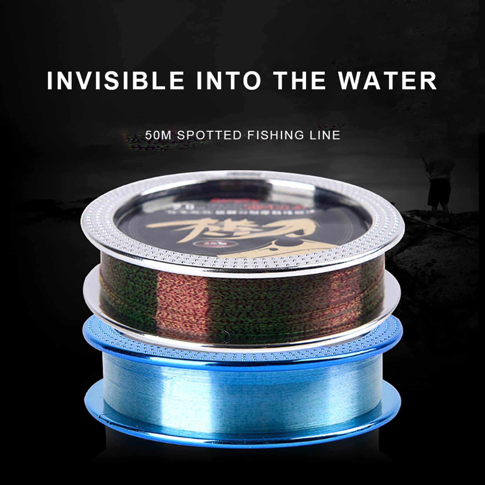 TOMYEUS Sedal Pesca Línea de Pesca súper Resistente Nylon Desgaste Resistente a la línea de Pesca de fluorocarbono Presión Resistente a la presión Invisible Línea de Pesca