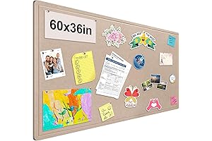 Foldable Extra Large Cork Board for Wall (60" x 36")