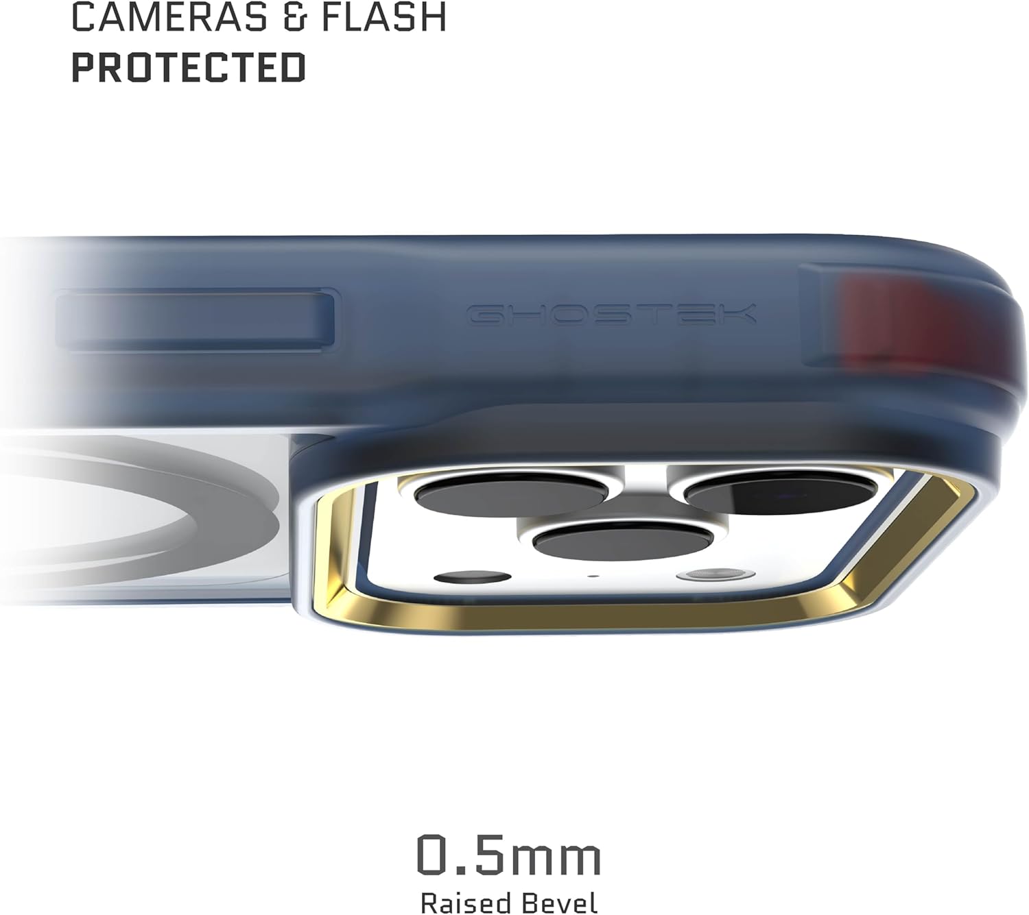 Ghostek Covert iPhone 17 Pro Clear Case - Compatible with MagSafe Accessories, Shockproof Silicone, Minimalist Phone Cover (6.3 Inch, Blue)