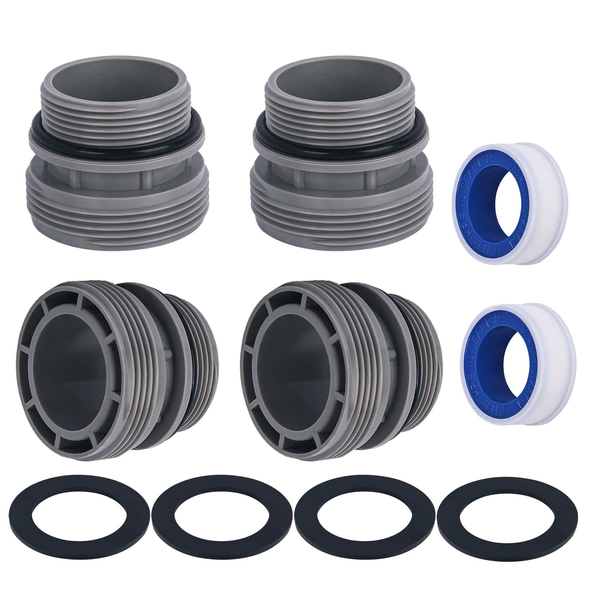 Pongle 4560 Pool Hose Conversion adapters kit for Intex Hayward Coleman Pool Filter Pump Adapter, Compatible with 40mm to 1 1/2 Inch Hose Conversion Adapter Kit 4 Pack