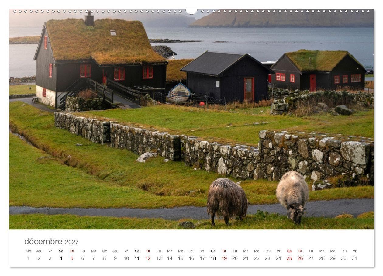 Lumières d'automne aux îles Féroé (Calendrier mural haut de gamme 2027 DIN A2 vertical), CALVENDO calendrier mensuel: L'atmosphère du nord
