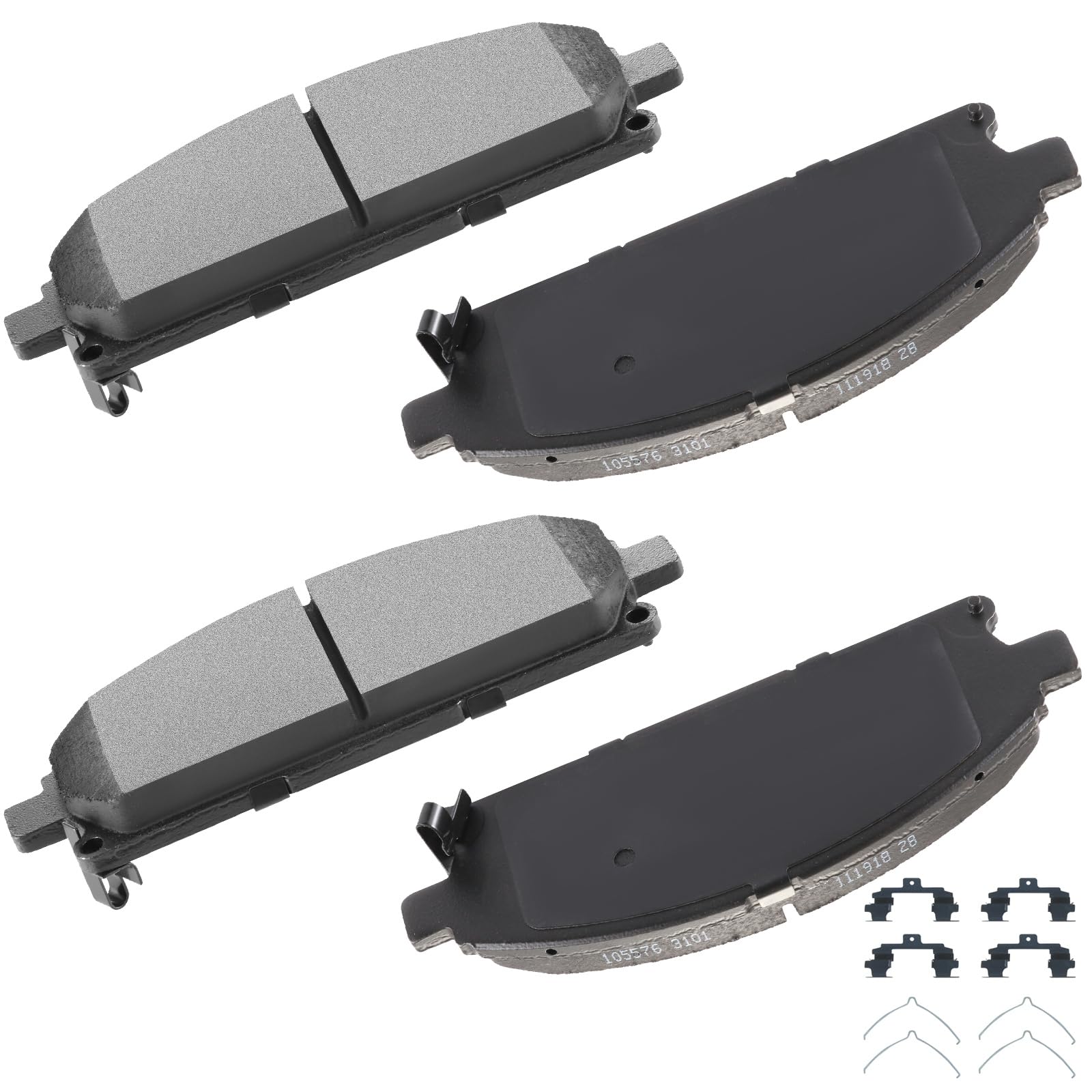 CCIYU D855 Front Semi-Metallic Disc Brake Pads Kit For Acura For MDX 2003-2006, For NISSAN For Pathfinder 1996-2004, For Quest 2004-2009 2011-2017, For X-Trail 2005-2006 4PCS