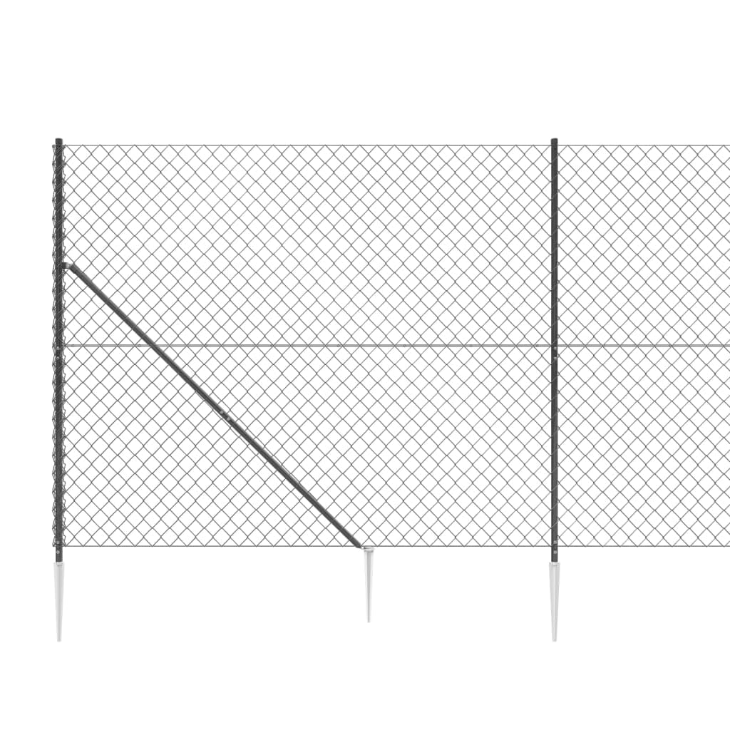 ShGaxin Cerca de Alambre con Pinchos de Anclaje Gris Antracita 1,8x25 m, Malla Metalica, Malla Alambre, Alambre para Conejos, Vallas De Obra, Mallas para Gallinero - 153981