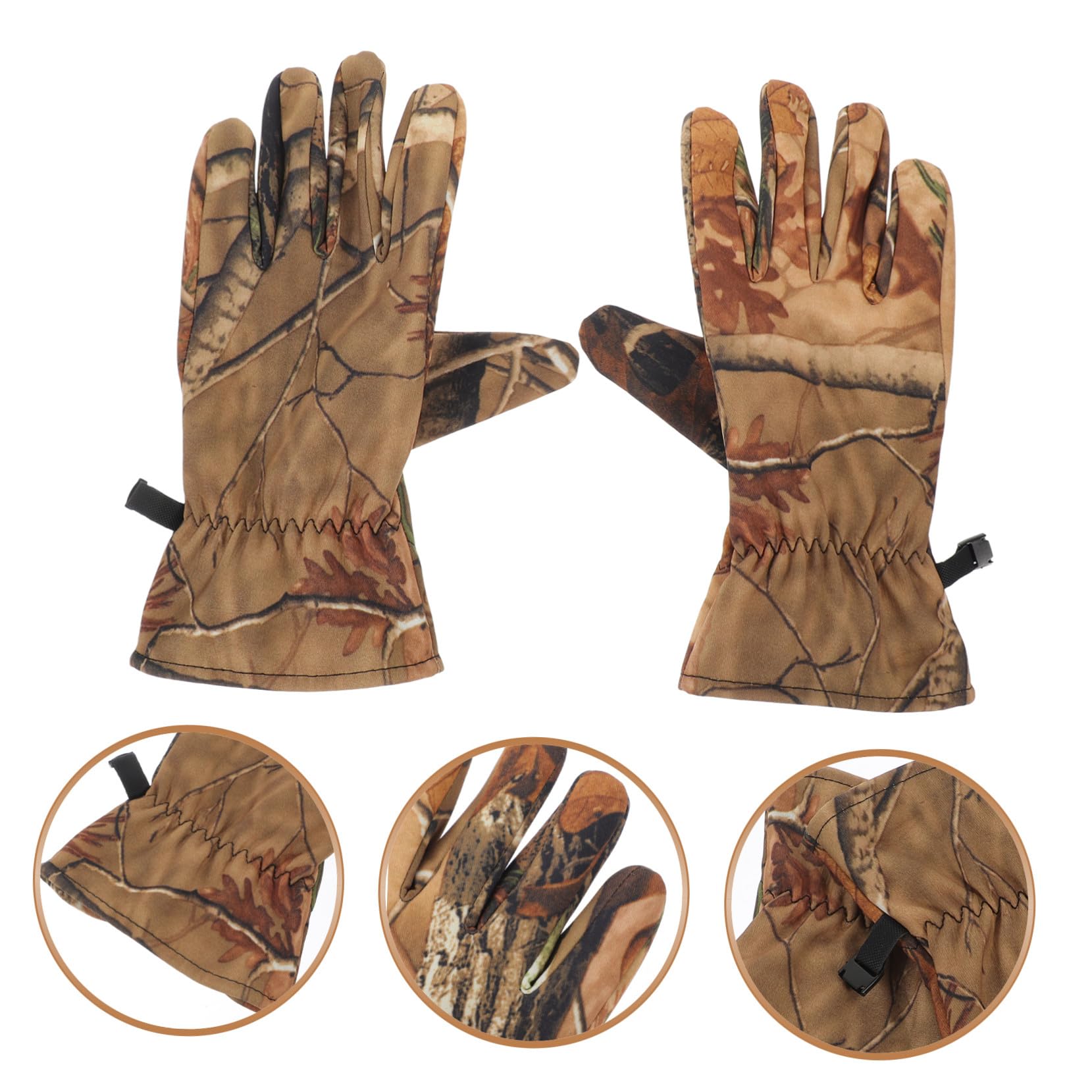 Alipis Guantes De Caza Camuflaje XL, Completos, Impermeables, Forro Polar, Resistentes Al Agua, para Invierno, Deportes Al Aire Libre y Caza Exteriores