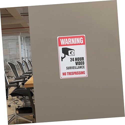 Miniatura 4 de Retro Metal No Trespassing Sign Security Camera Decor Warning Sign Outdoor Home Decor