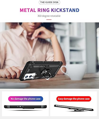 Miniatura 7 de Funda para OnePlus 9 (no compatible con 9 Pro con 2 unidades Protector de pantalla de vidrio templado, para OnePlus 9 5G Heavy Duty Armor Grado