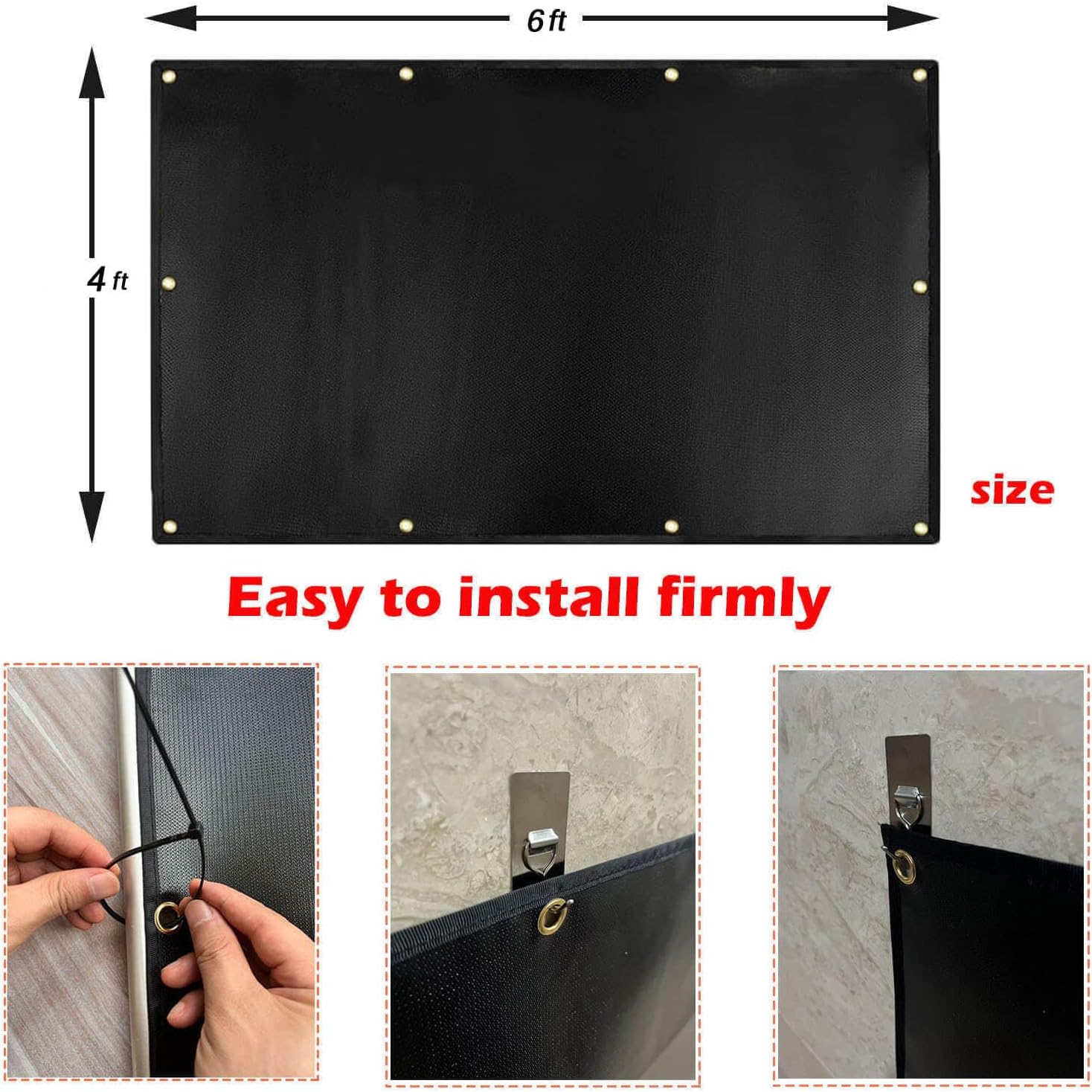 4' X 6' Extra Large Heat Shield for the Grill, Fireproof Heat Shield for Grill,Protecting Deck Railing Wall from Grill Heat and Oil Stain,Prevent Fence and Wall from Being Blackened by BBQ Smoke。