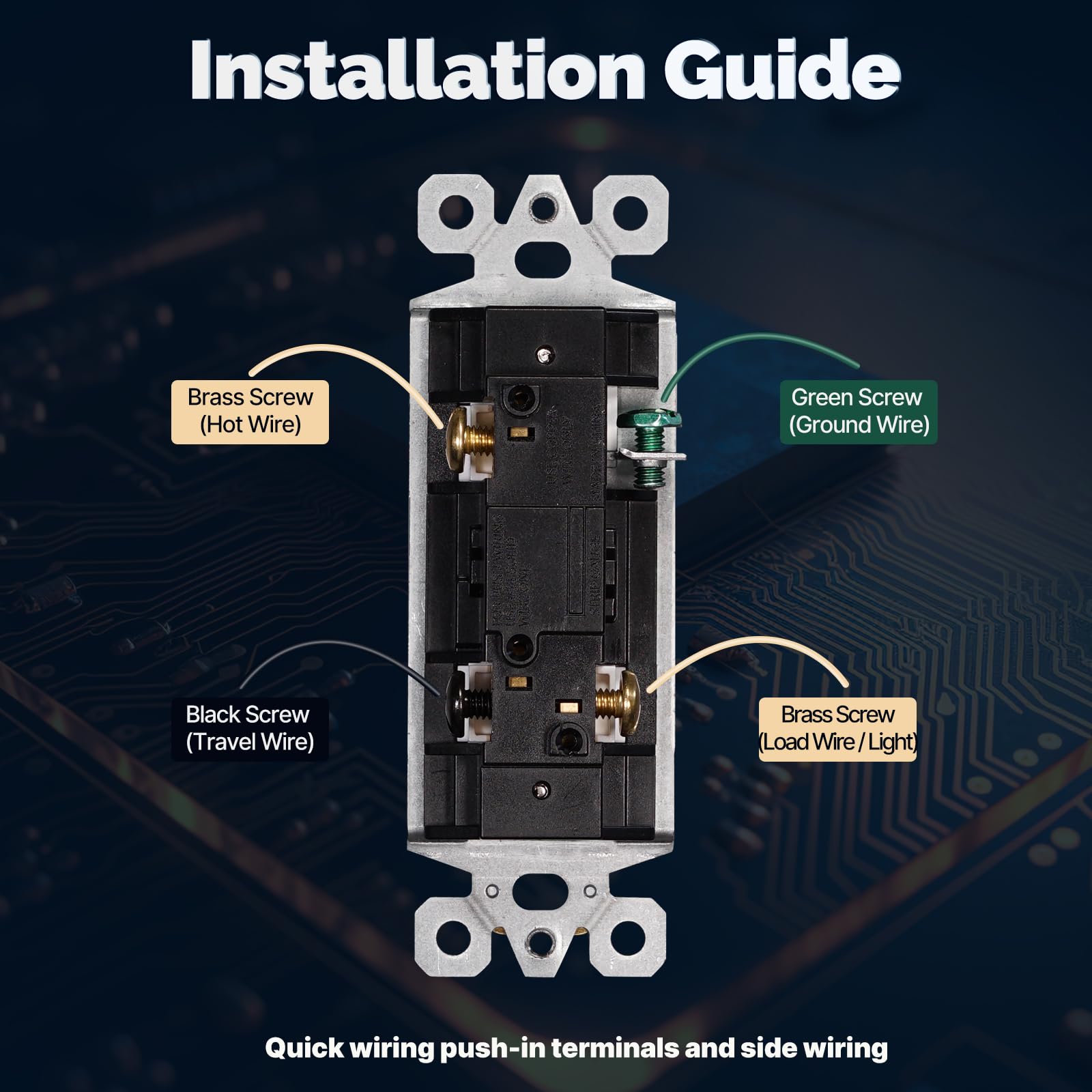 Snapklik.com : 12 Pack Paddle Rocker Light Switch,3 Way On Or Off Light ...