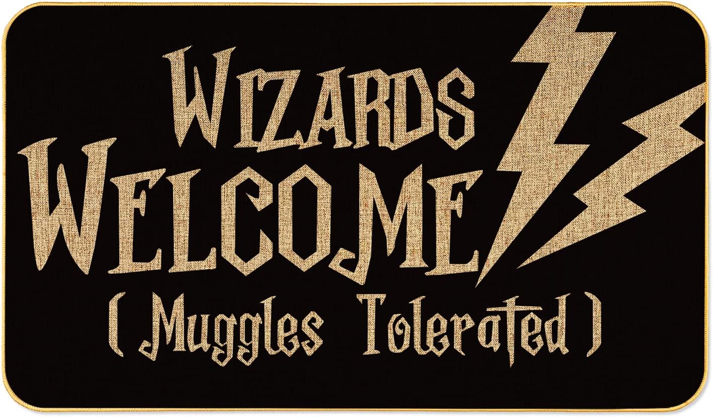 MOPURR Halloween Door Mat Funny Wizards