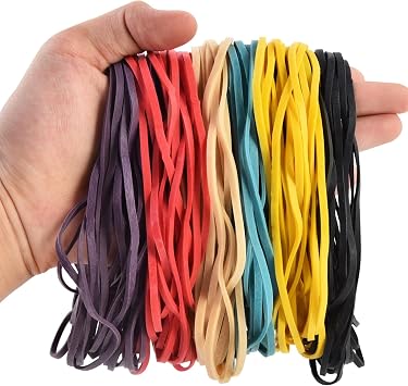 120 Pcs Large Rubber Bands 7 Inch Heavy Duty Big Strong Elastic Stretch Band for Office Supplies Trash Cans File Folders Litter Box Assorted Color