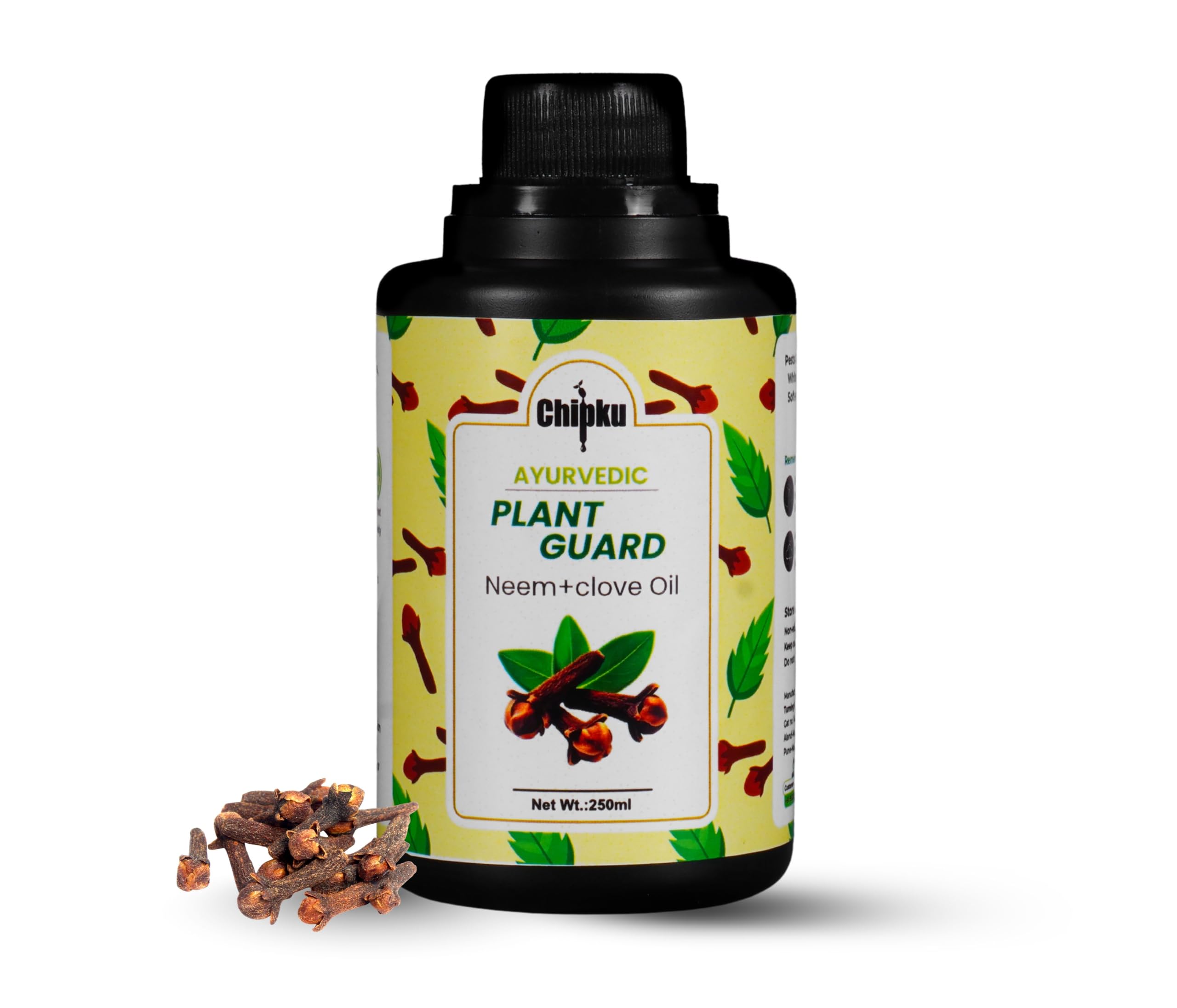 Chipku Ayurvedic Plant Guard 250ml Neem Oil + Clove Oil Spray Formulation| 100% Organic Plant Protector | Powerful Pest Control for Indoor & Outdoor Use For Making 50 Neem Spray Bottles-picture-34