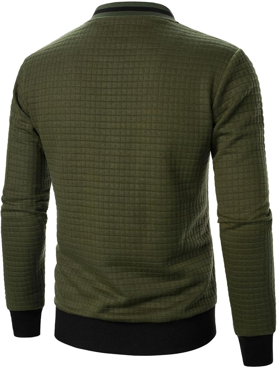 Men's Lightweight Jackets Casual Light Jackets for Men Waffle Bomber Jacket Varsity Coat with Zipper - Image 5