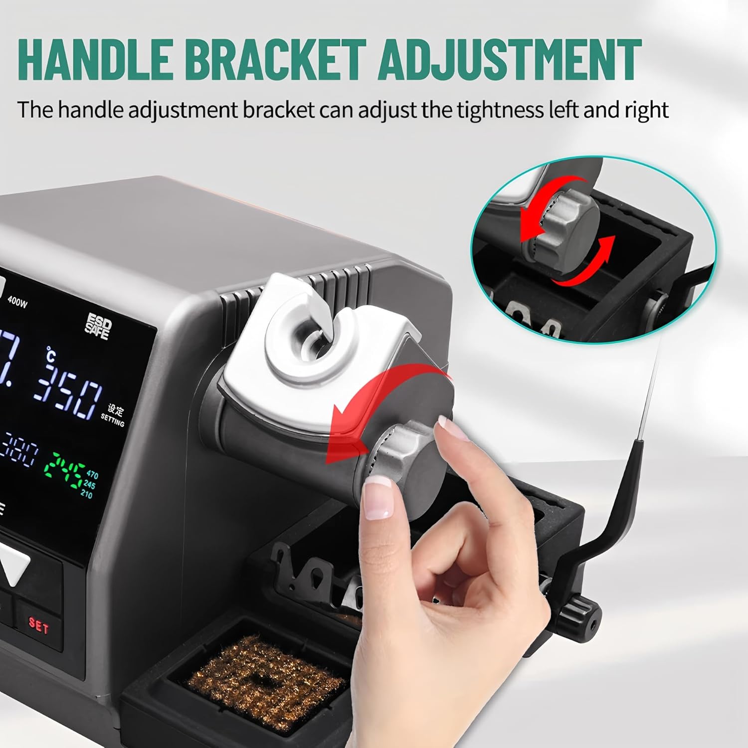 SUGON T61 Soldering Station 400W Compatible Soldering Iron Tip C470/245/210 Large Solder Joints Welding Rework Station(470+3Tips)
