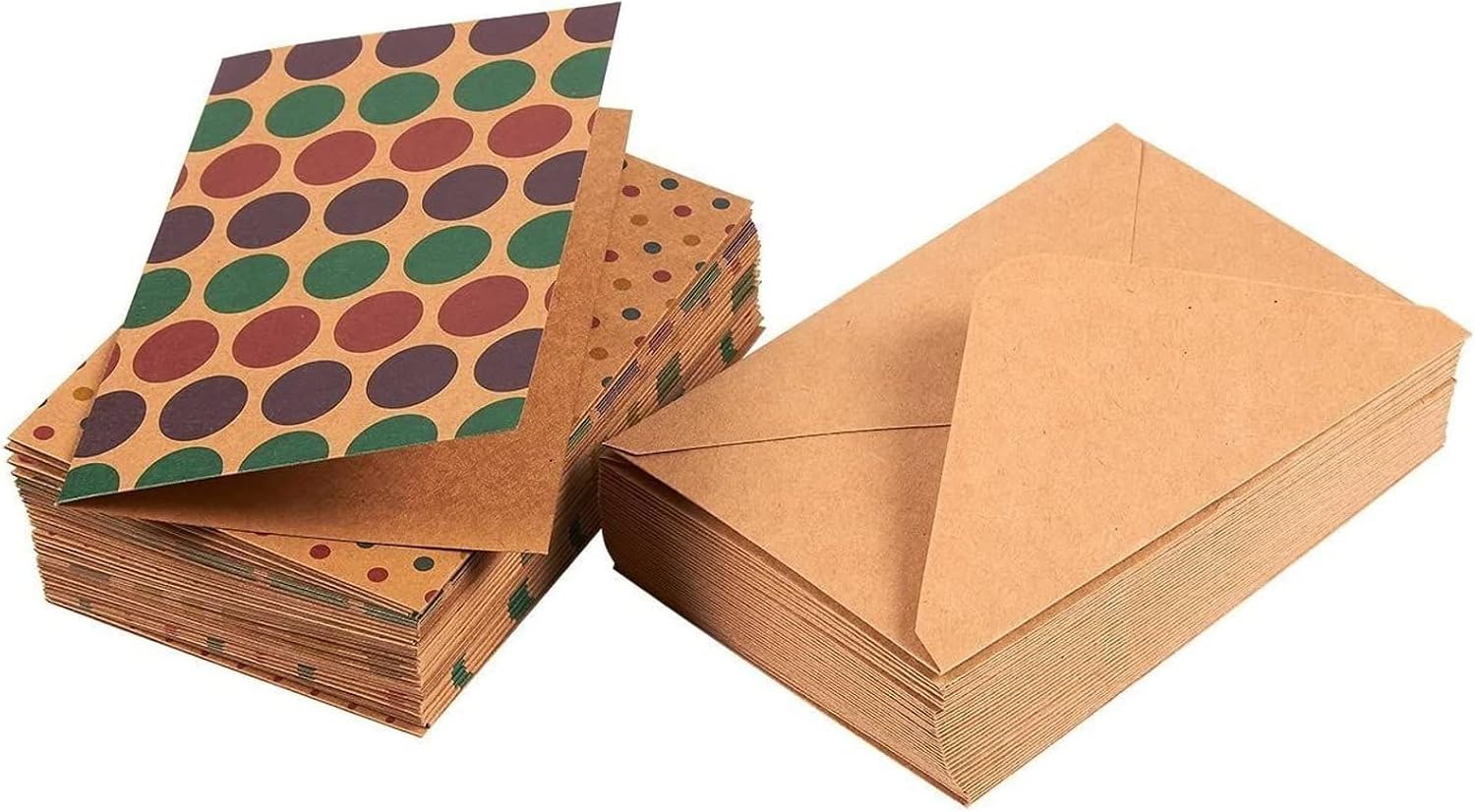 36 Pack Kraft Greeting Cards with Envelopes Blank Inside (Polka Dot)