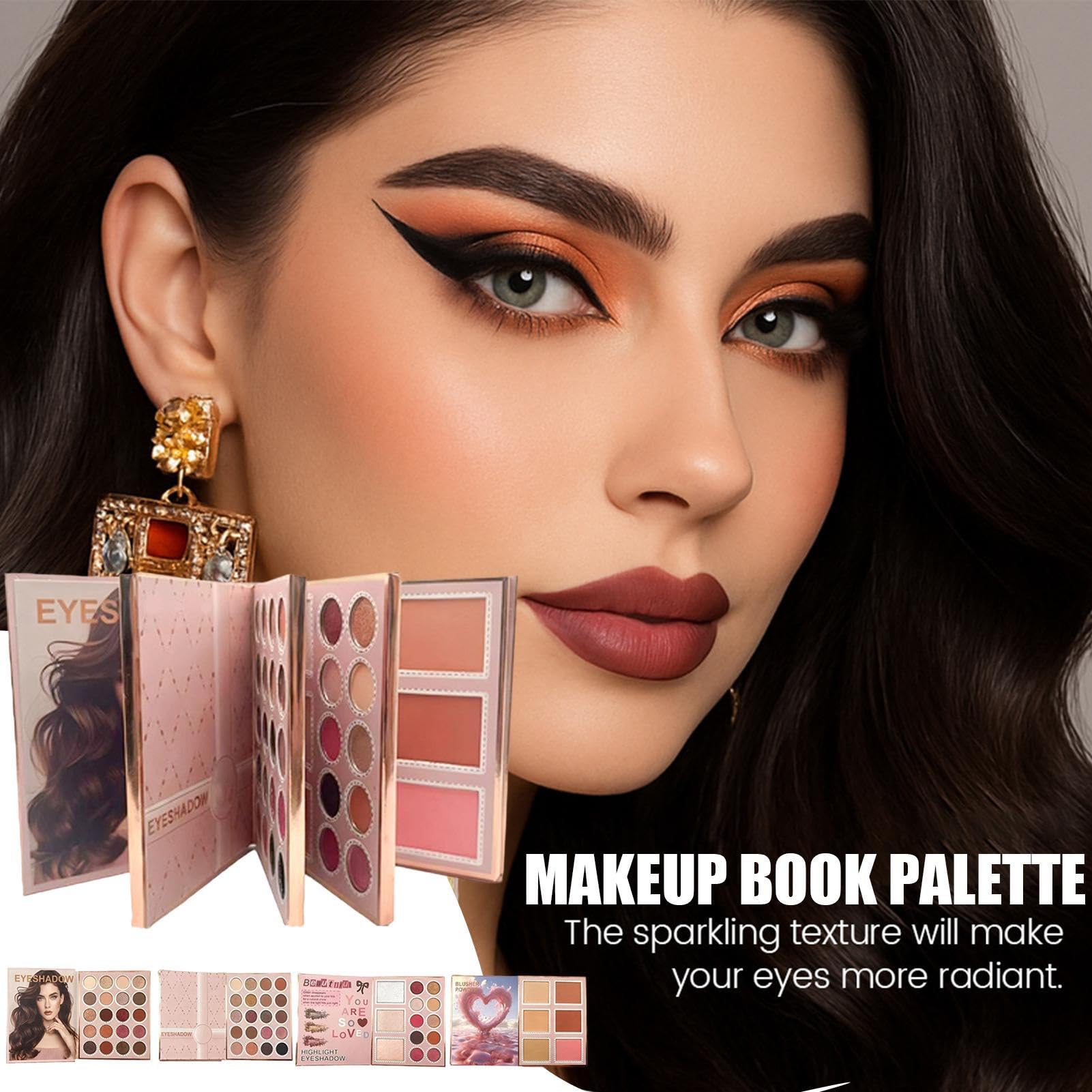 Libro Palette Per Trucco | Prodotto Trucco Multifunzionale,Illuminante Viso A Lunga Durata | Studenti Principianti Professionisti Artisti Sposse Amanti Bellezza Routine Feste