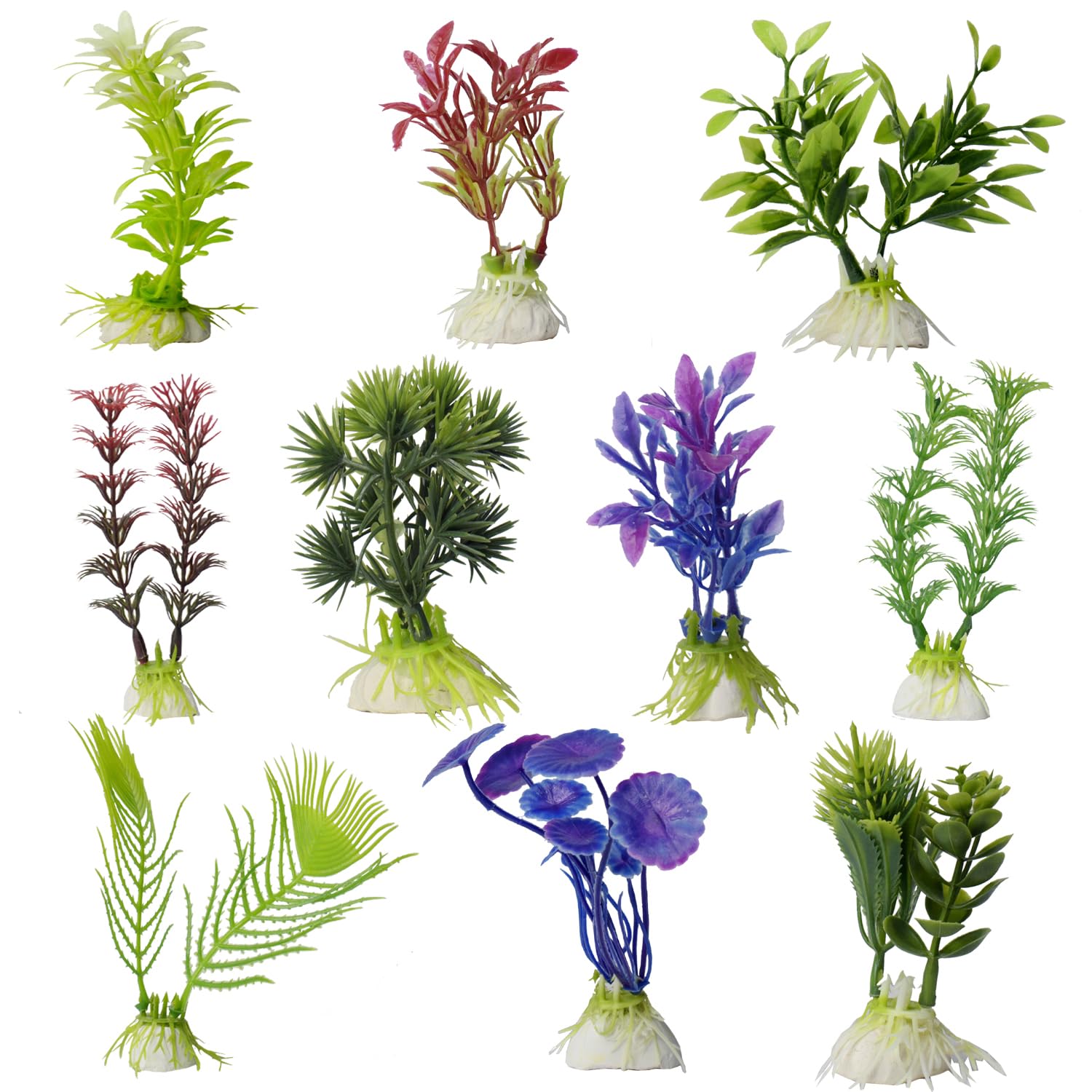 PODDAR RETAIL Aquarium Realistic Lifelike Decorative Plastic Artificial Plants (Multicolour)(10 Pcs,4") (B0C7LTY2ZM) Amazon Price History, Amazon Price Tracker