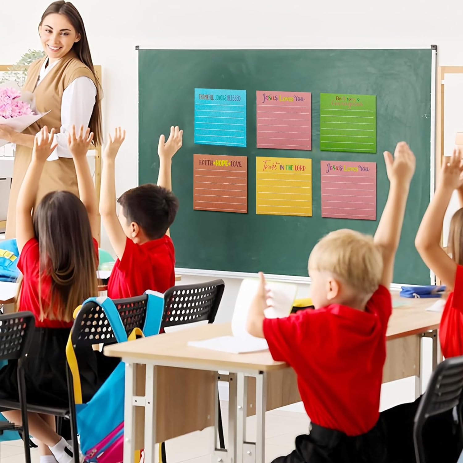 24 Pack 720 Sheets Bible Verses Sticky Notes Post It Inspirational Scripture Quotes,3 x 3 Inch Christian Motivational Positive Memo Pads Mini Notepads with Lines,Religious Office & School Supplies - Image 5