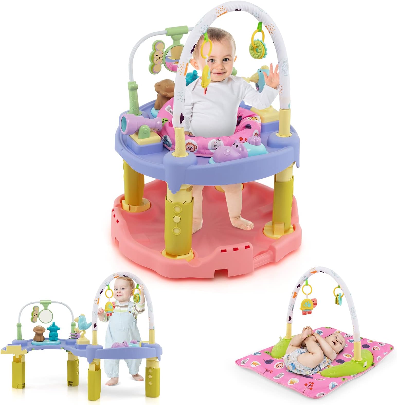 BABY JOY Baby Bouncer Activity Center, 3 in 1 Activity