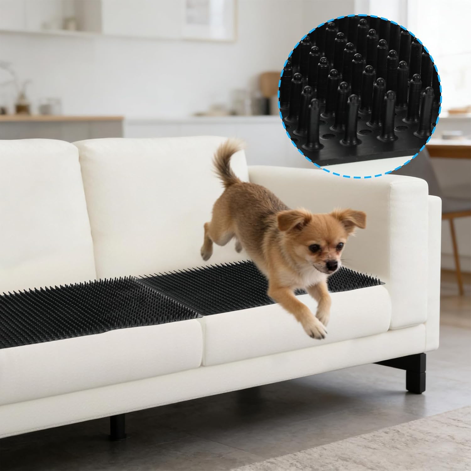 小型犬と猫用スキャットマット6枚 犬をソファから離さないでください 猫をカウンタートップから遠ざける 高耐久 ソフトでペットに無害(