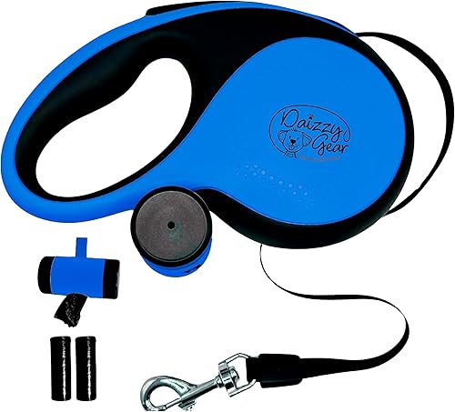 Correa retráctil para perro con dispensador de bolsas de excrementos. Correa extensible de 16 pies sin enredos para cachorros, perros pequeños y