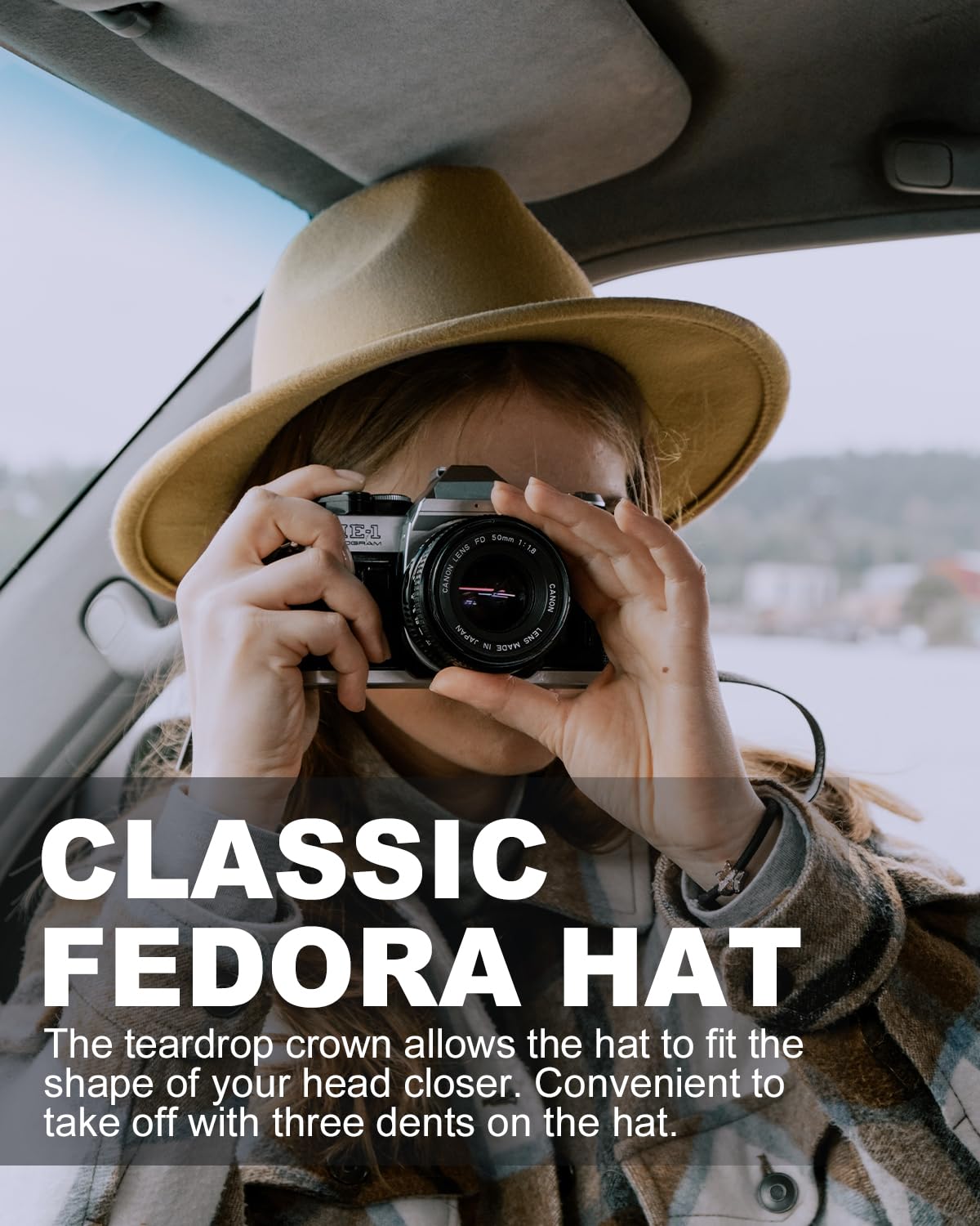 Zylioo Chapeaux Panama en Feutre pour Hommes, XS-XXL, Chapeau de Soleil Fedora à Large Bord, Chapeau de Jazz Réglable avec Boucle de Ceinture