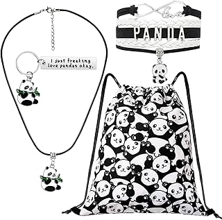 Panda Gifts,Panda Bears Gifts,Panda Stuff for Girls,Panda Jewelry for Girls,Panda Gifts for Women,Panda Backpack,Panda Charms for Bracelet,Cute Panda Accessories,Panda Bear Necklace,Panda Keychain