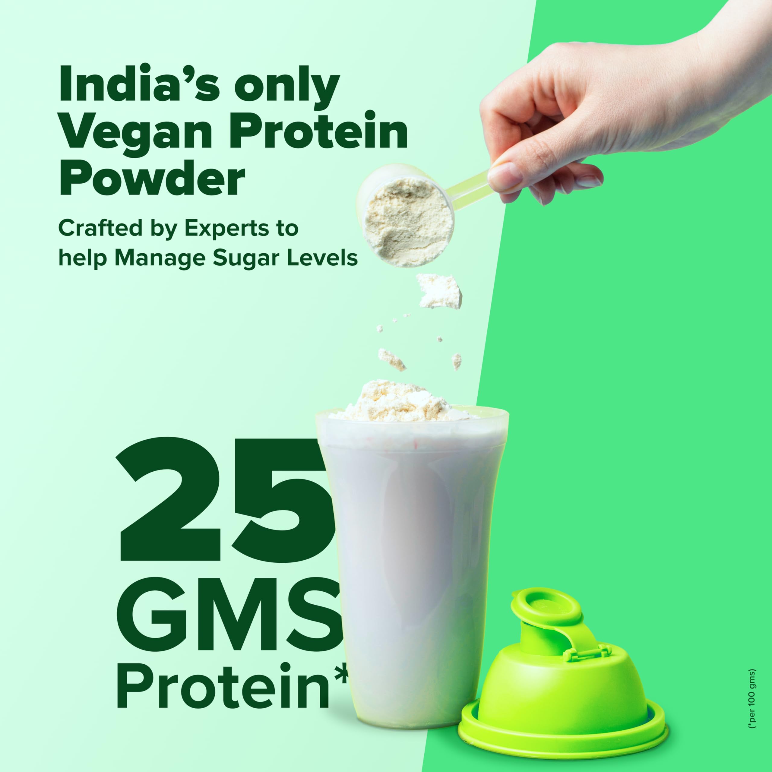 sugar.fit Active Diabetes Plant Protein Powder - Isolate,Plant Based,Vegan,Low GI Diabetic Friendly Protein Powder Sugar Free Supplement for Blood Sugar Control & Weight,Unisex (350 gram,Butter Milk) - Image 4 thumbnail