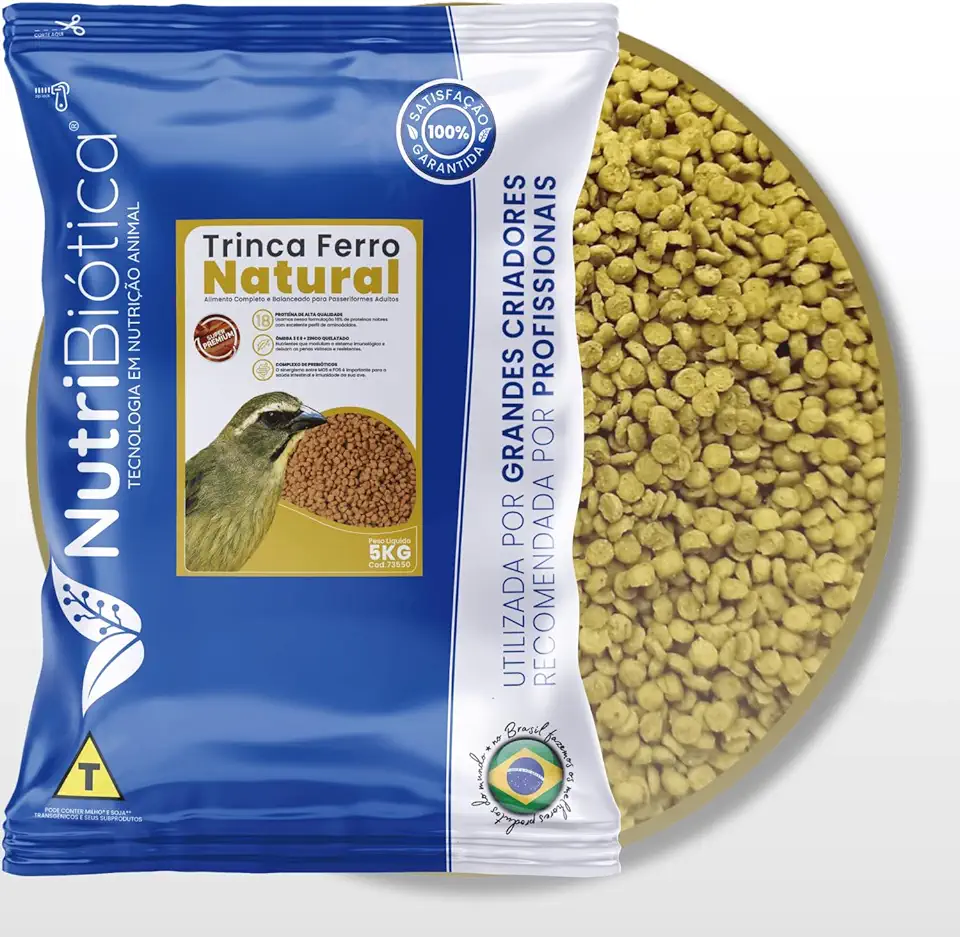 Ração Extrusada Trinca Ferro Natural 15KG 10KG 5KG Linha Criadores (5 KG)