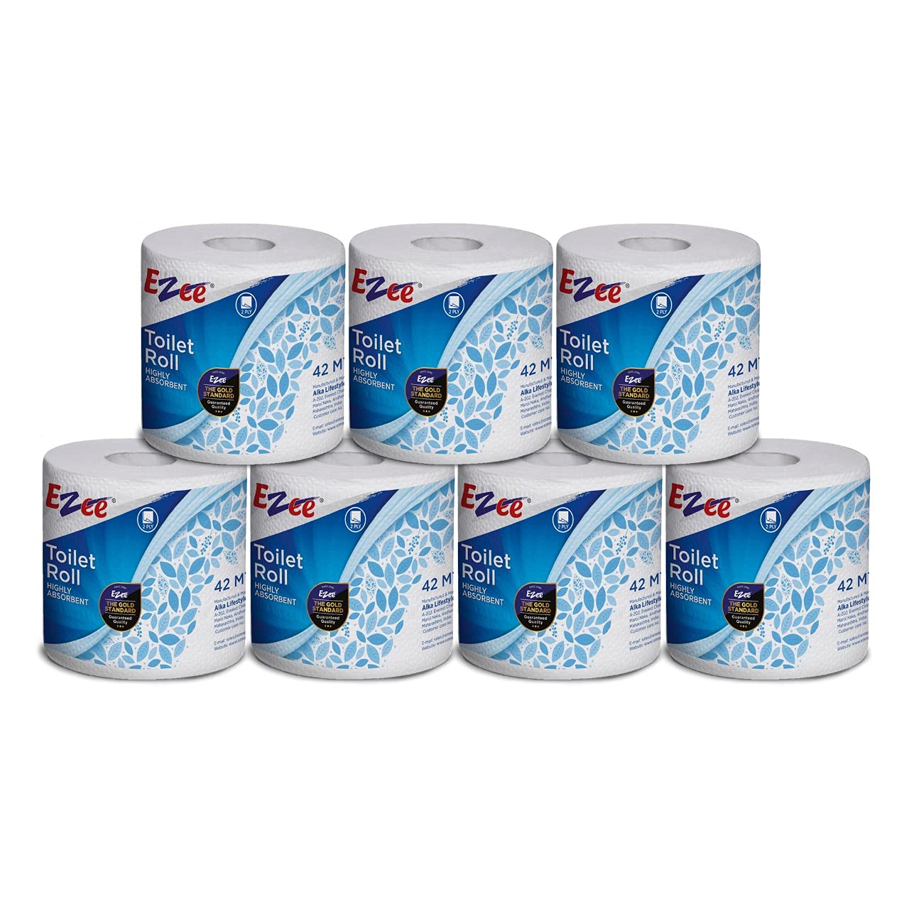 Ezee Live Life Ezee Way2 Ply Toilet Roll - Pack of 7