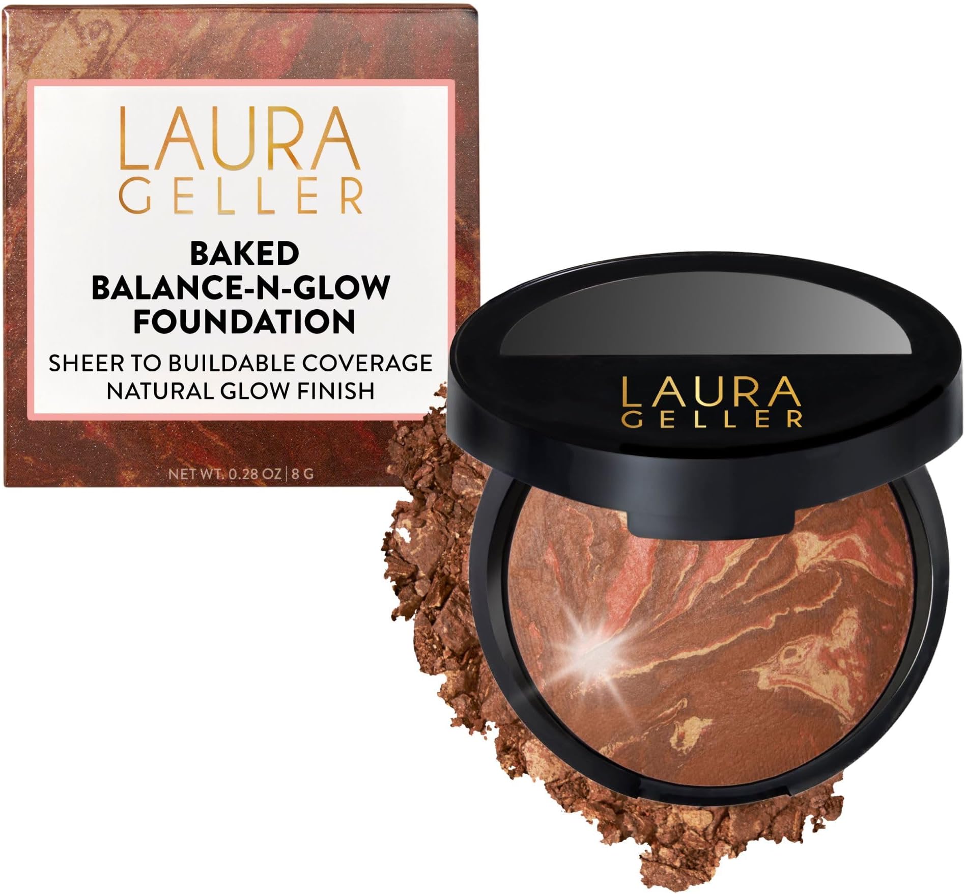- Baked Balance-N-Glow Illuminating Foundation - Toffee - Buildable Sheer to Light Coverage - Satin Finish
